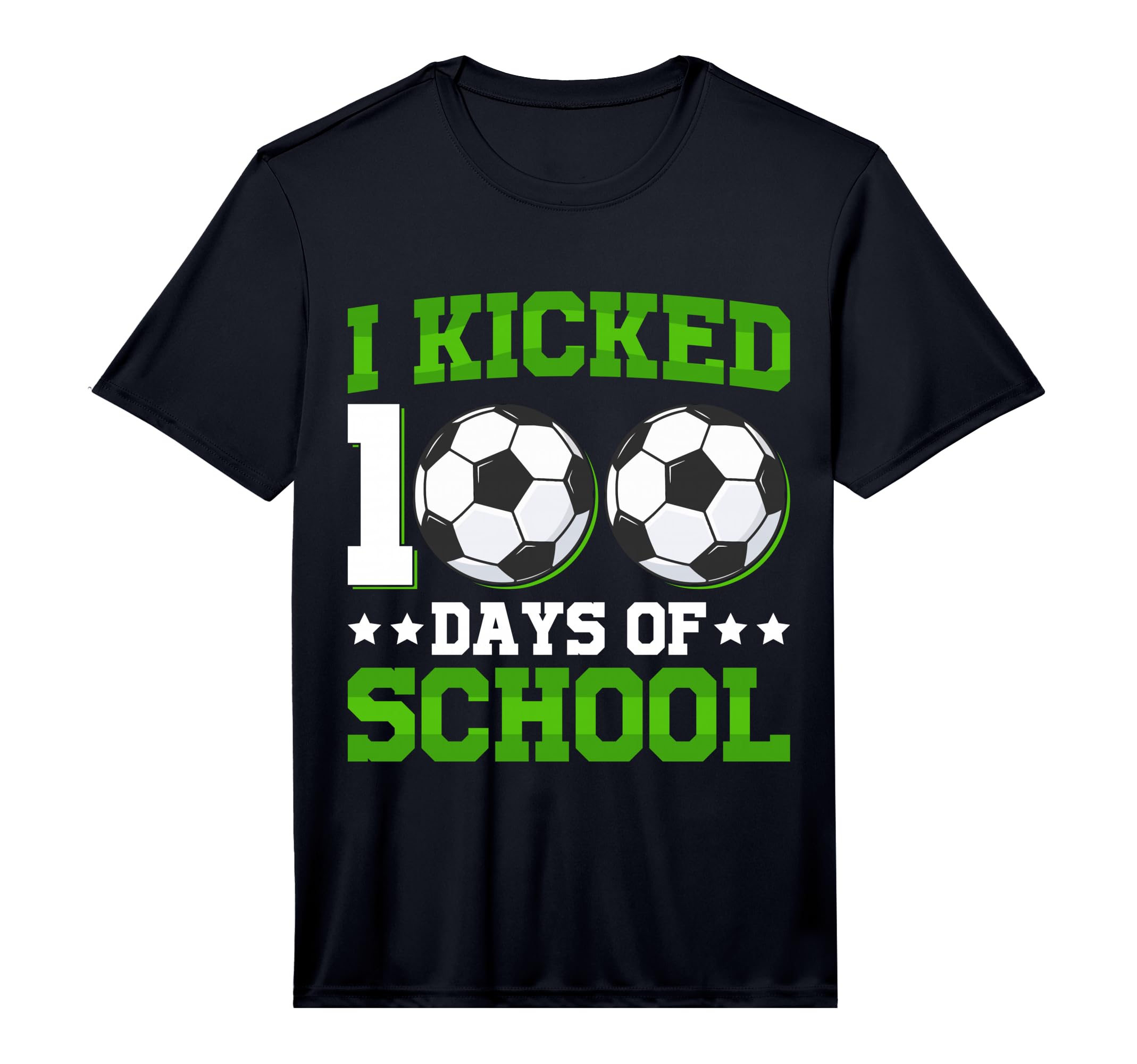 I Kicked 100 Days School Soccer Balls T-Shirt - Trendy Graphic Men Women - T-Shirt, Sweatshirt, Hoodie