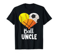 Ball Uncle Heart Softball Soccer T-Shirt - Unique Graphic Unisex - T-Shirt, Sweatshirt, Hoodie