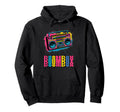 Boombox 80S 90S Cassette Tape Streetwear Hoodie - Minimalist Print Unisex - T-Shirt, Sweatshirt, Hoodie