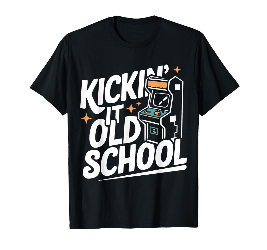 Arcade Kickin It Old School Gaming Gamer T-Shirt - Graphic Print Men Women - T-Shirt, Sweatshirt, Hoodie