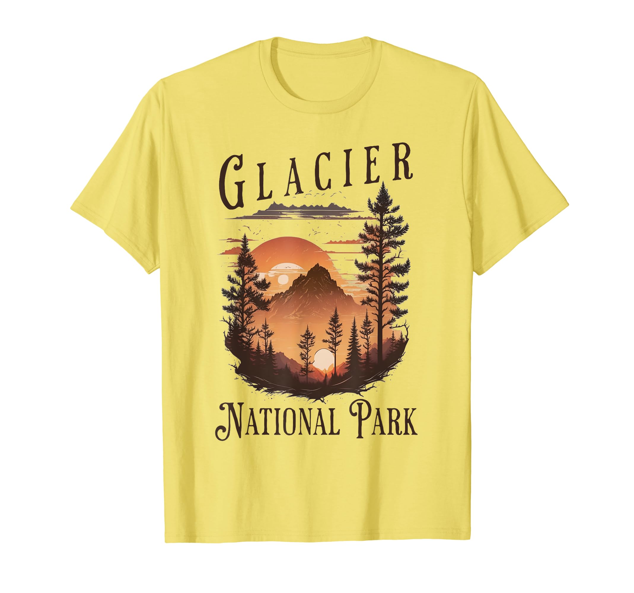 Glacier National Park Montana Usa Sweatshirt - Unique Graphic for Adults - T-Shirt, Sweatshirt, Hoodie