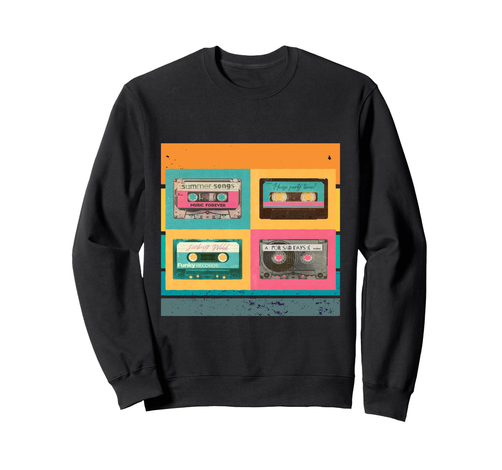 Music Lovers Cassette Good Days Sweatshirt - Fun Novelty Design for Adults - T-Shirt, Sweatshirt, Hoodie