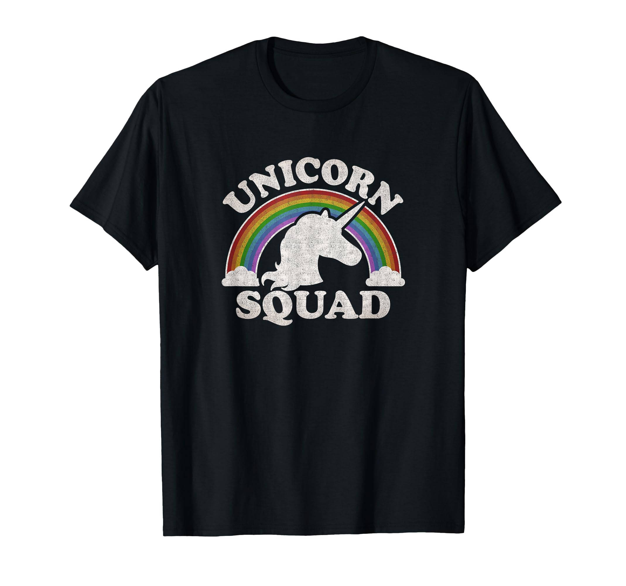 Rainbow Clouds Unicorn Squad T-Shirt - Graphic Print Unisex - T-Shirt, Sweatshirt, Hoodie