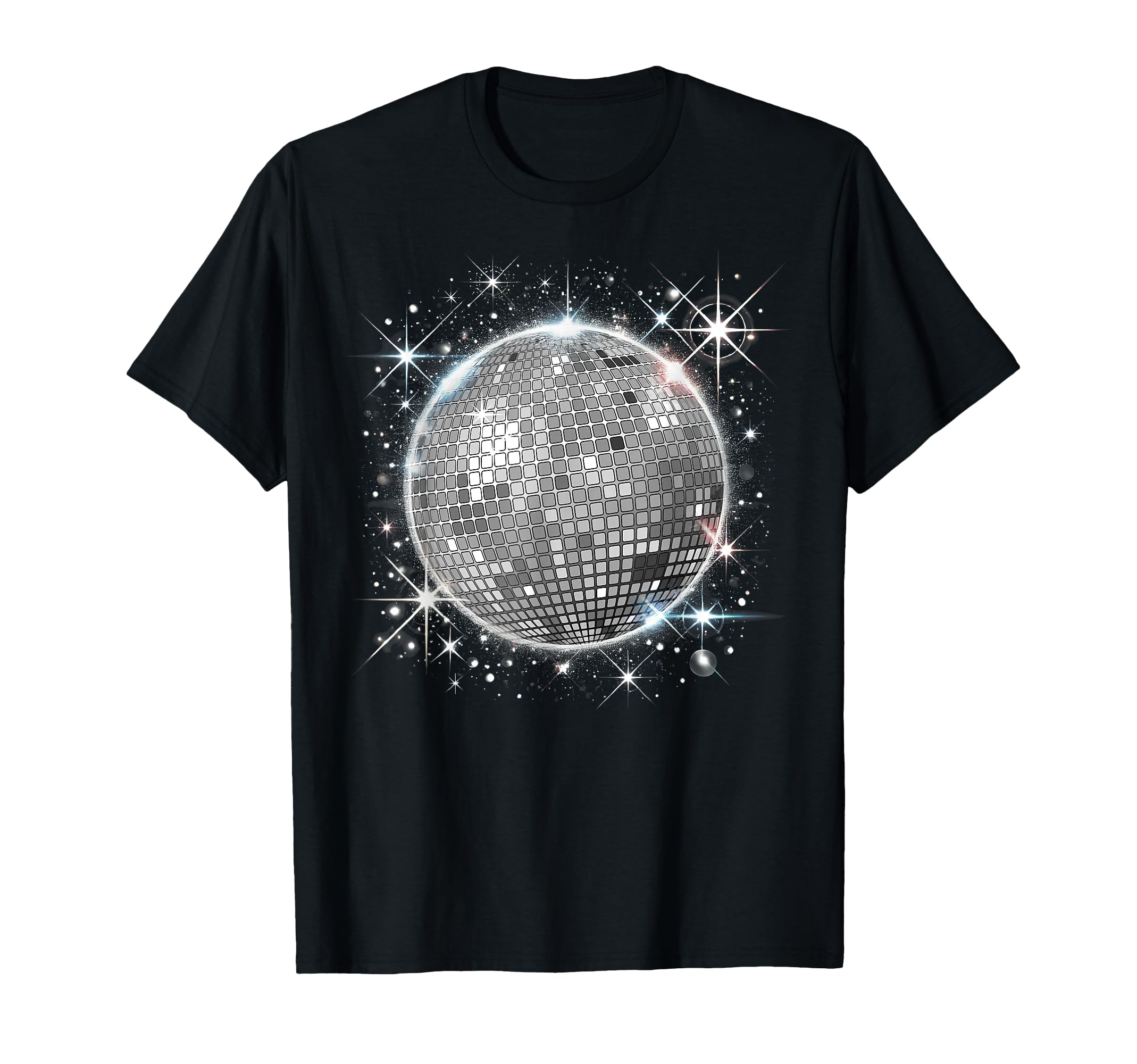 Black And White Disco Ball Club T-Shirt - Trendy Graphic Unisex - T-Shirt, Sweatshirt, Hoodie