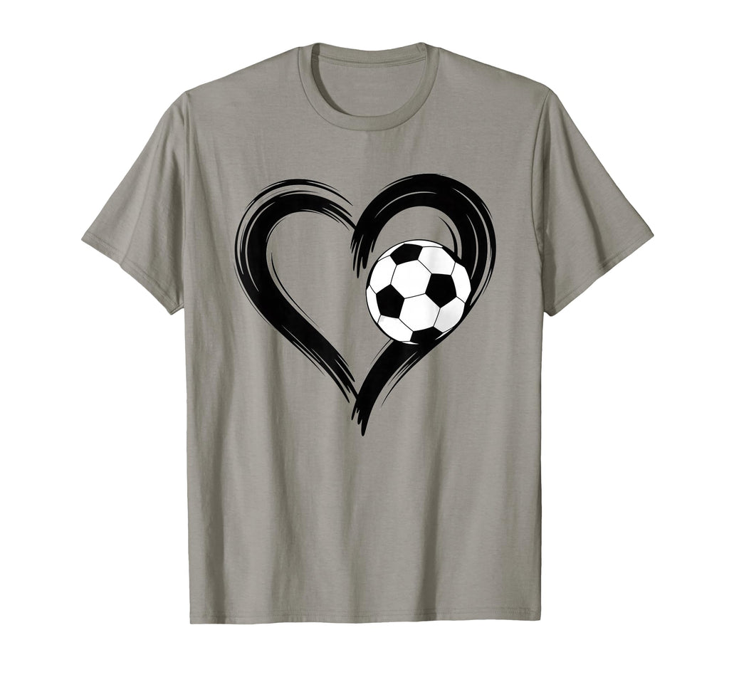 Soccer Love Heart Fans And Players T-Shirt - Minimalist Print for Adults - T-Shirt, Sweatshirt, Hoodie