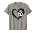 Soccer Love Heart Fans And Players T-Shirt - Minimalist Print for Adults - T-Shirt, Sweatshirt, Hoodie