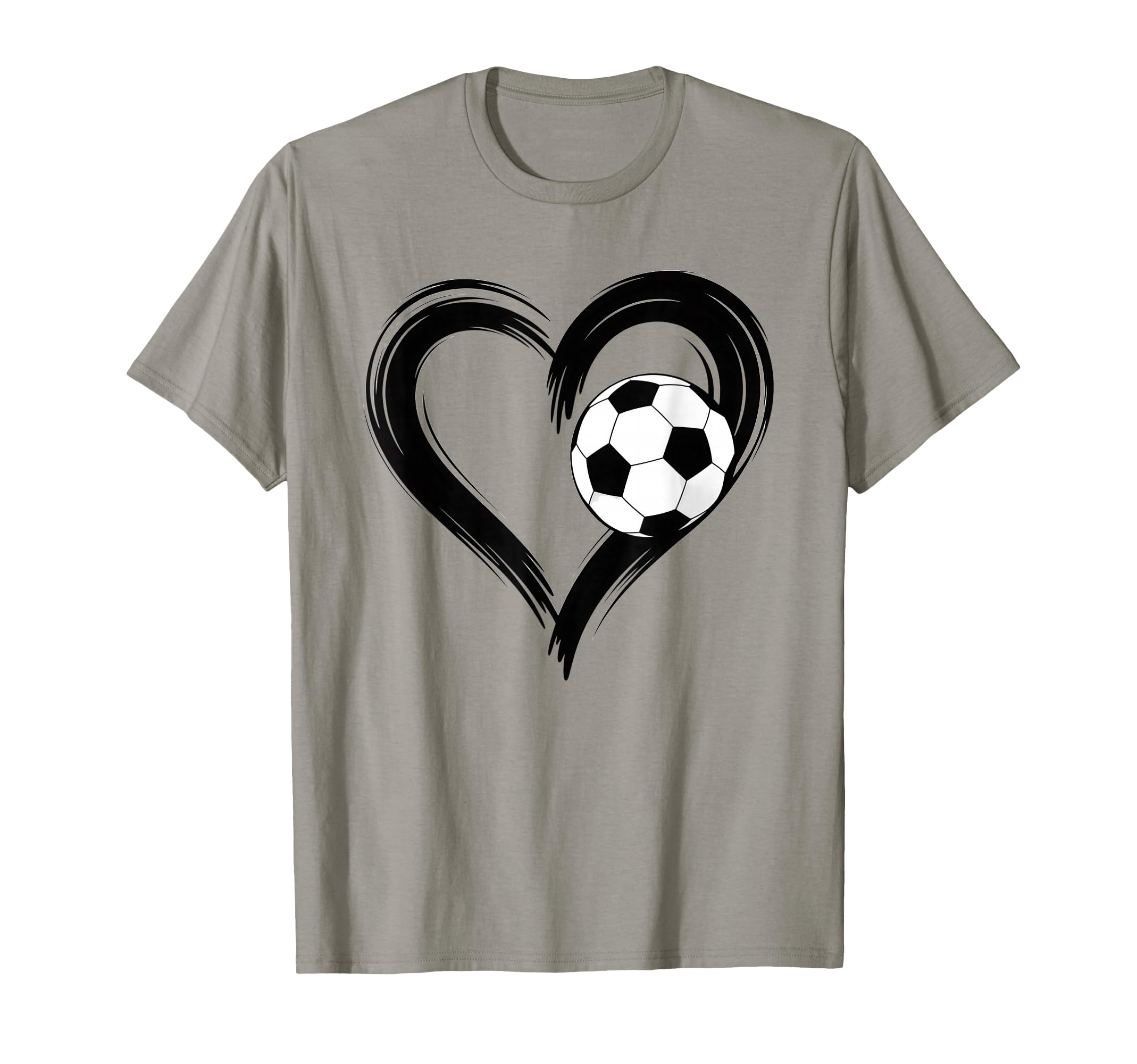 Soccer Love Heart Fans And Players T-Shirt - Minimalist Print for Adults - T-Shirt, Sweatshirt, Hoodie