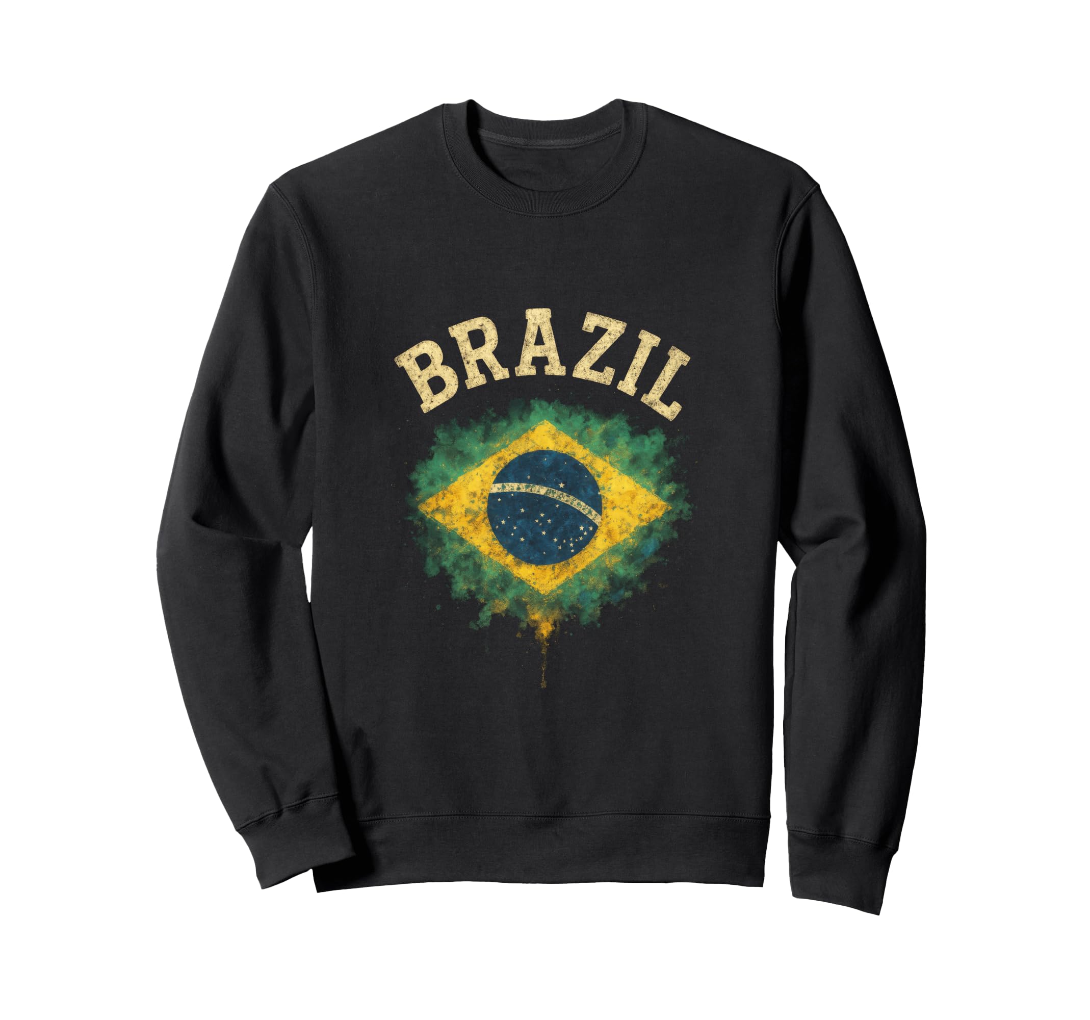 Brazil Flag Soccer Fans Sweatshirt - Trendy Graphic Men Women - T-Shirt, Sweatshirt, Hoodie