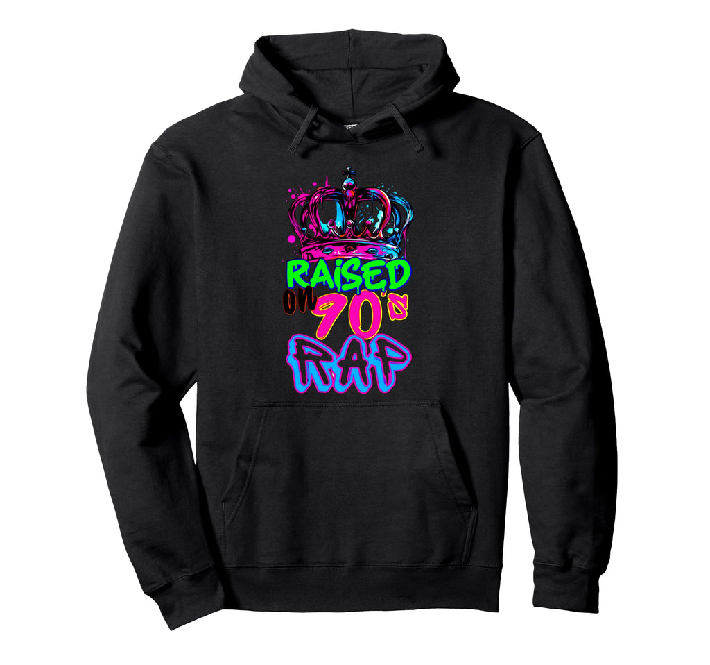 Raised 90S Rap Old School Hip Hop Graffiti Hoodie - Streetwear Style Unisex - T-Shirt, Sweatshirt, Hoodie
