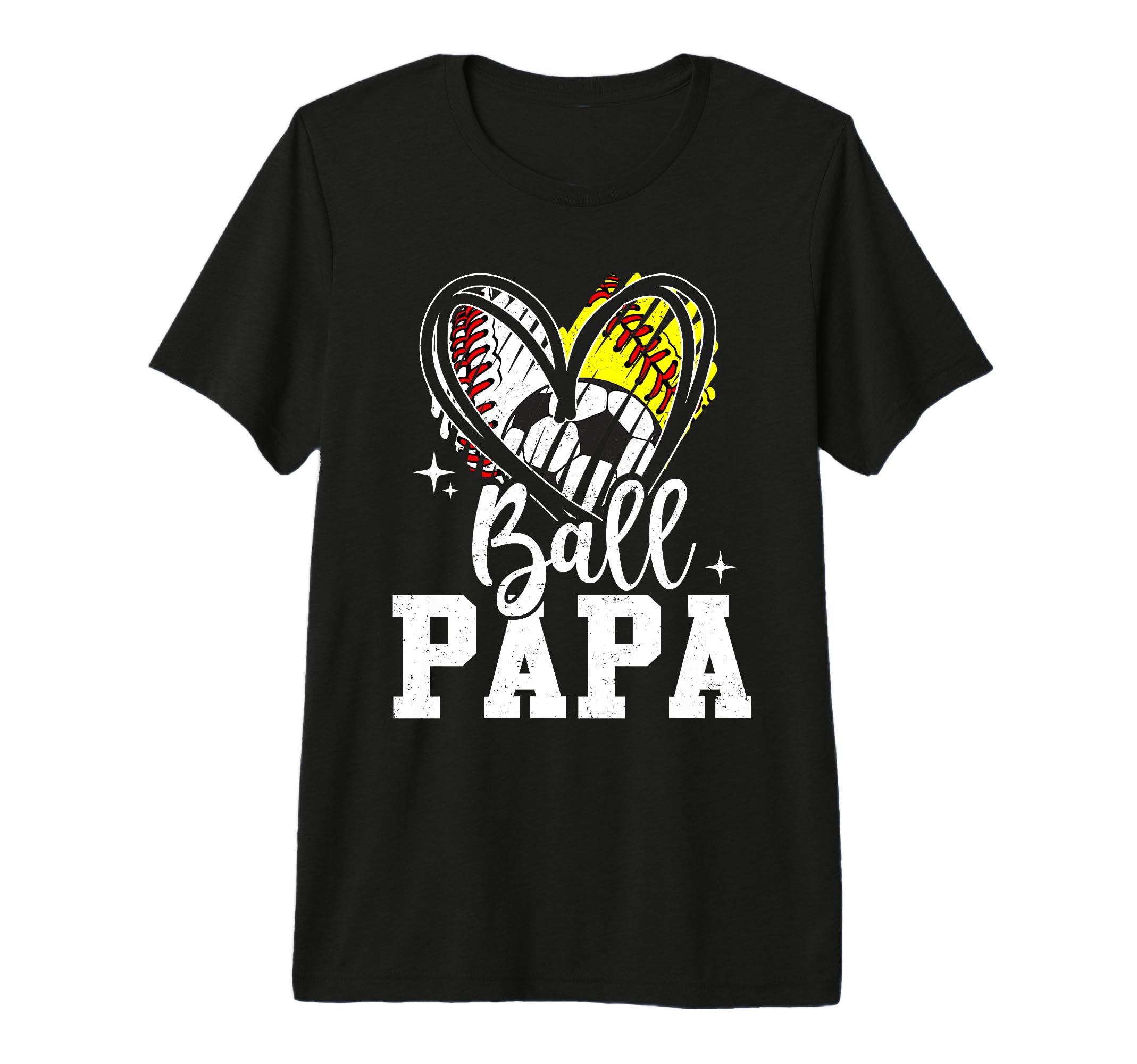 Ball Papa Baseball Softball Soccer Dad T-Shirt - Graphic Print Men Women - T-Shirt, Sweatshirt, Hoodie