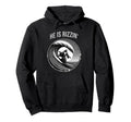 He Is Rizzin Jesus Surfing Funny Hoodie - Aesthetic Graphic Men Women - T-Shirt, Sweatshirt, Hoodie