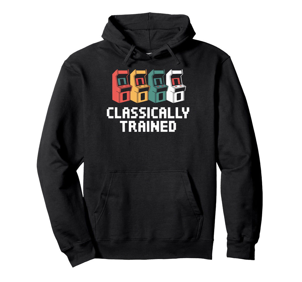 Arcade Gaming Classically Trained Nerd Hoodie - Aesthetic Graphic Unisex - T-Shirt, Sweatshirt, Hoodie