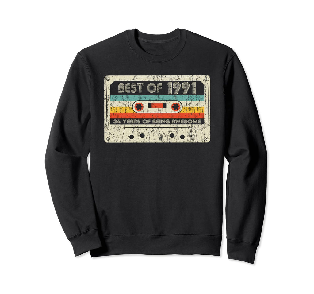 Best 1991 1991 Birthday Sweatshirt - Casual Everyday Wear for Adults - T-Shirt, Sweatshirt, Hoodie