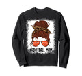 Messy Bun Football Mom Life Sweatshirt - Minimalist Print Men Women - T-Shirt, Sweatshirt, Hoodie