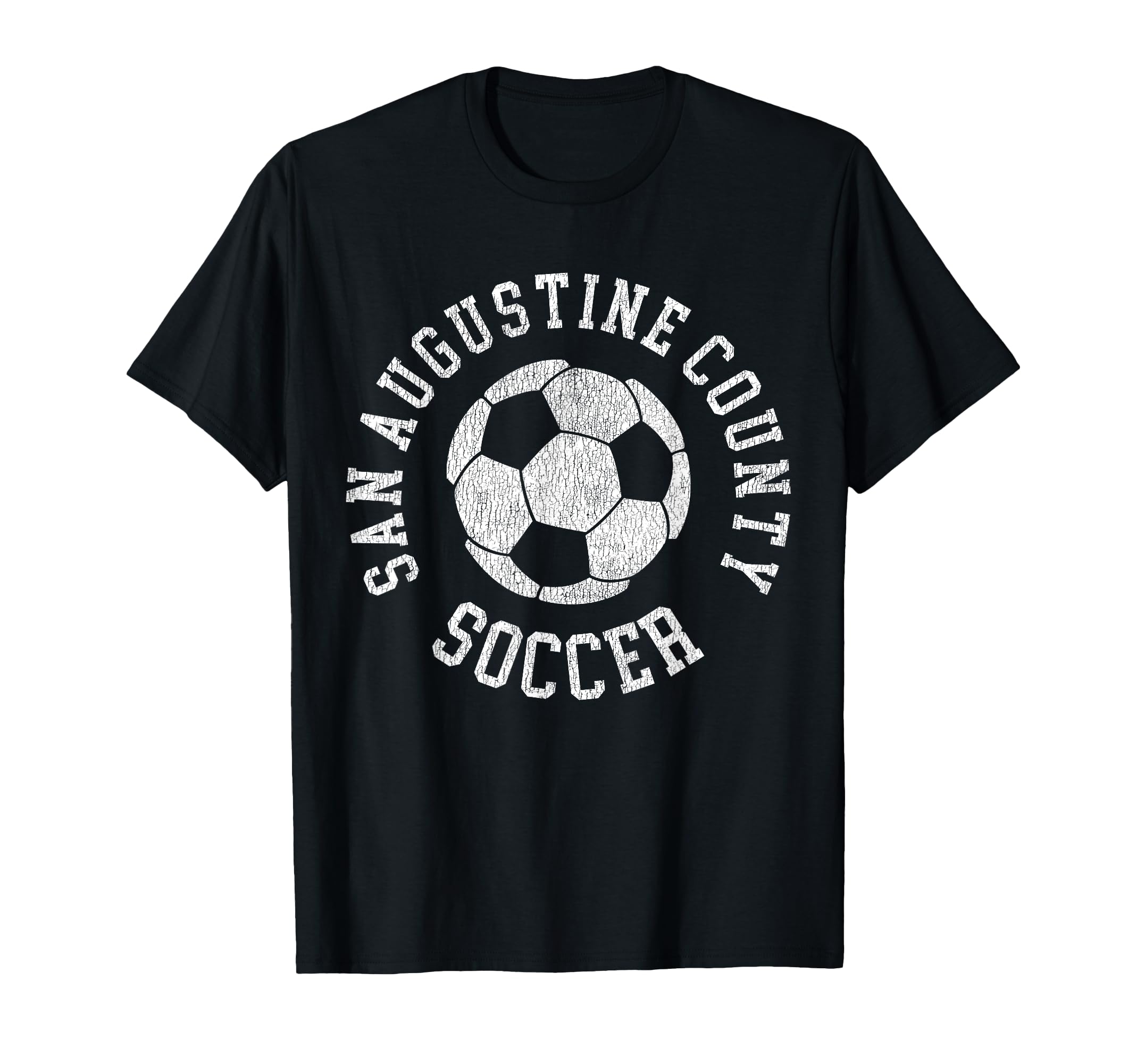 San Augustine County Soccer Distressed 90S T-Shirt - Unique Graphic Unisex - T-Shirt, Sweatshirt, Hoodie