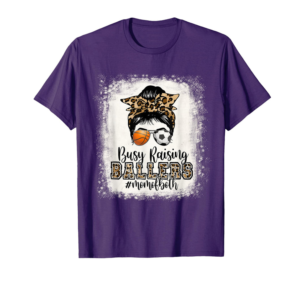 Busy Raising Ballers Mom Both T-Shirt - Aesthetic Graphic Men Women - T-Shirt, Sweatshirt, Hoodie