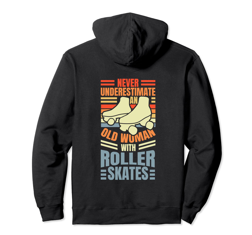 Old Roller Skates Roller Skater Hoodie - Minimalist Print Men Women - T-Shirt, Sweatshirt, Hoodie