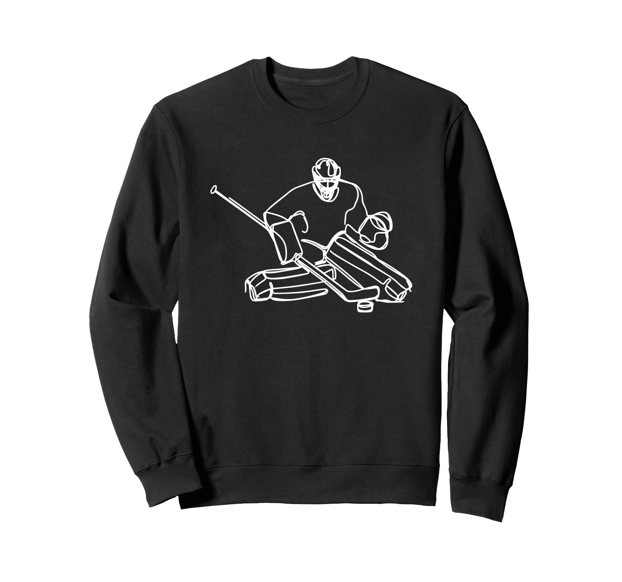 Ice Hockey Goalkeeper Sketch Hockey Sweatshirt - Graphic Print Unisex - T-Shirt, Sweatshirt, Hoodie