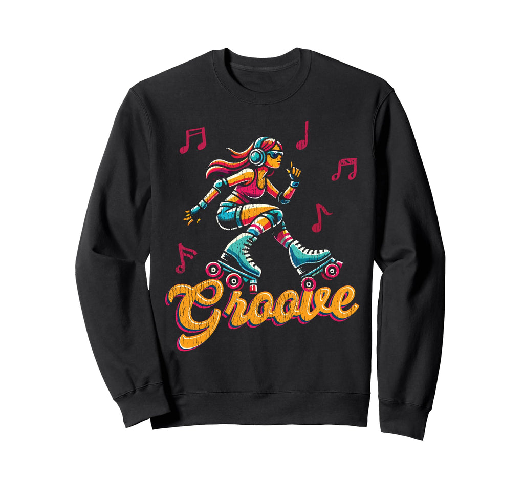 Roller Skating Skate 1970S Groove Sweatshirt - Novelty Apparel for Adults - T-Shirt, Sweatshirt, Hoodie