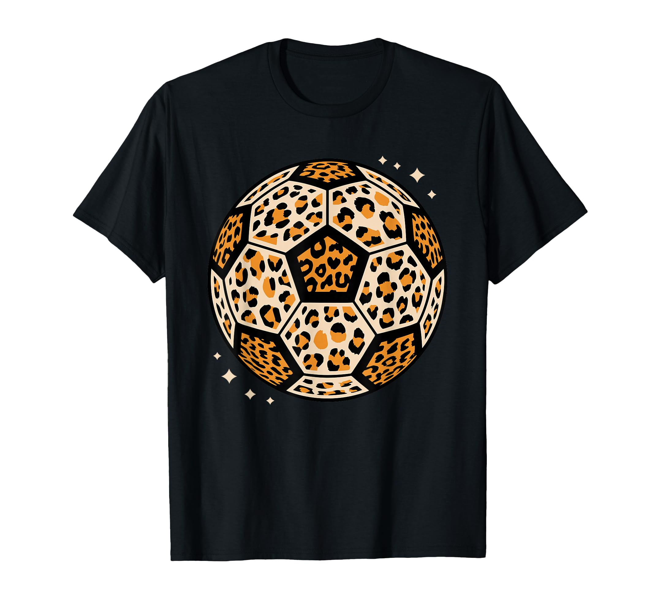 Leopard Pattern Soccer Ball Football T-Shirt - Minimalist Print for Adults - T-Shirt, Sweatshirt, Hoodie