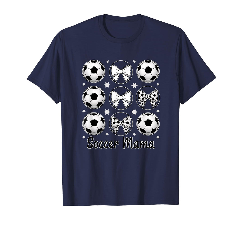 Soccer Mama Mom Soccer Mom Bow T-Shirt - Aesthetic Graphic Men Women - T-Shirt, Sweatshirt, Hoodie