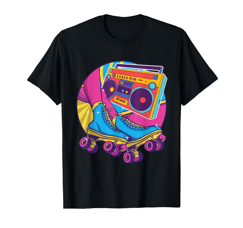 80S Roller Skating Roller Skates Lover T-Shirt - Custom Art Print Men Women - T-Shirt, Sweatshirt, Hoodie
