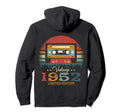 Cassette Tape 1952 Birthday Hoodie - Custom Art Print Men Women - T-Shirt, Sweatshirt, Hoodie