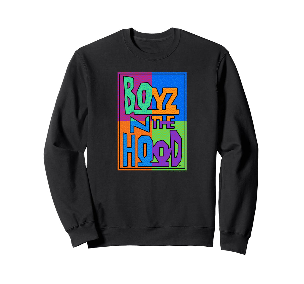 Boyz N Hood 90S Colorful Logo Hip Hop Sweatshirt - Graphic Print Men Women - T-Shirt, Sweatshirt, Hoodie