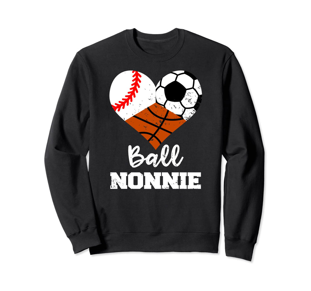 Ball Nonnie Heart Funny Baseball Sweatshirt - Novelty Apparel Men Women - T-Shirt, Sweatshirt, Hoodie