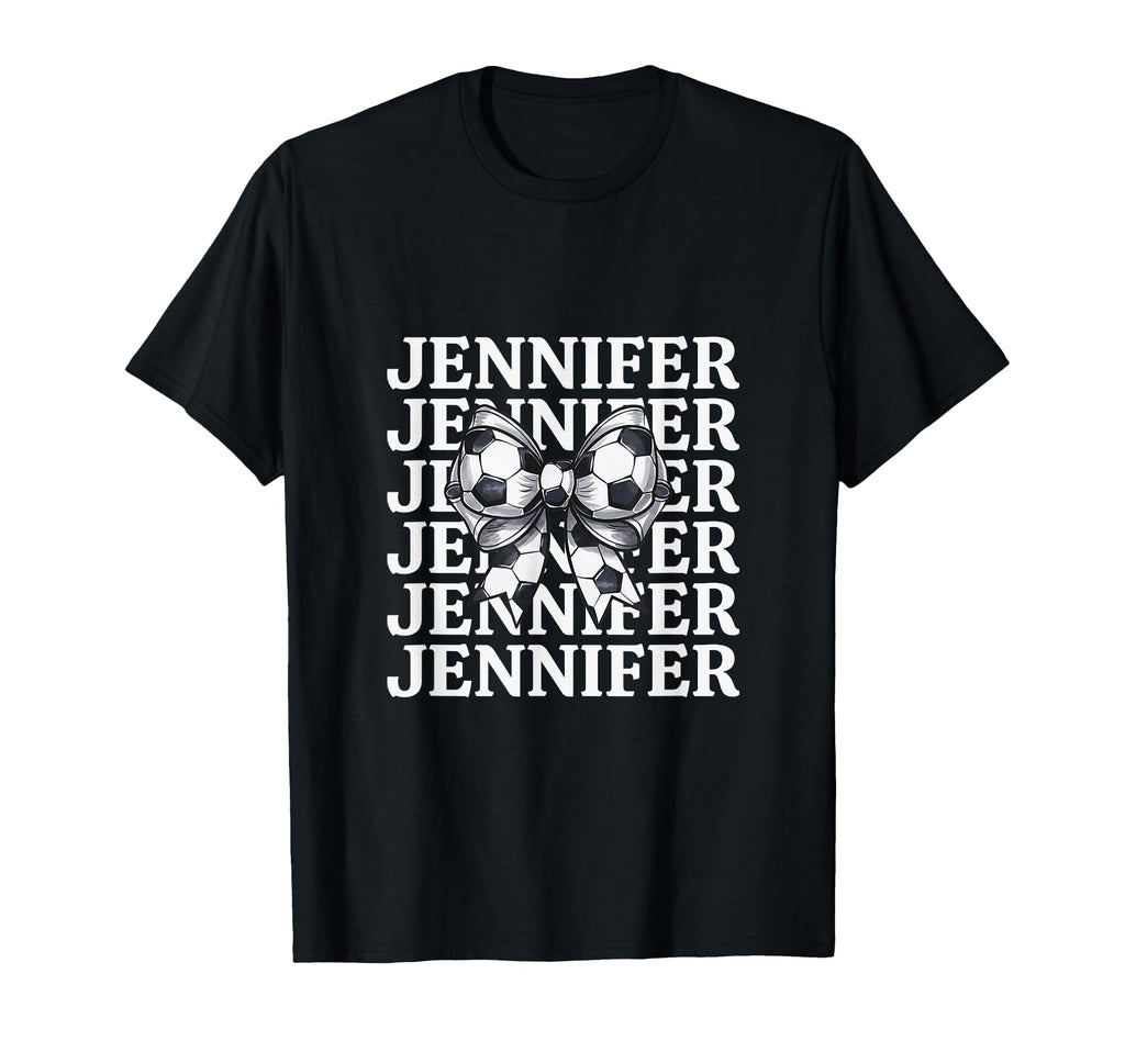 Jennifer Personalized Coquette Soccer T-Shirt - Novelty Apparel for Adults - T-Shirt, Sweatshirt, Hoodie