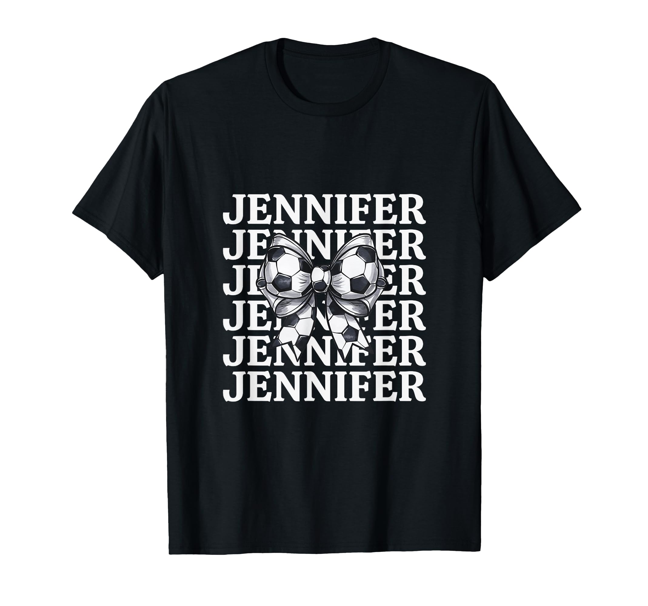 Jennifer Personalized Coquette Soccer T-Shirt - Novelty Apparel for Adults - T-Shirt, Sweatshirt, Hoodie