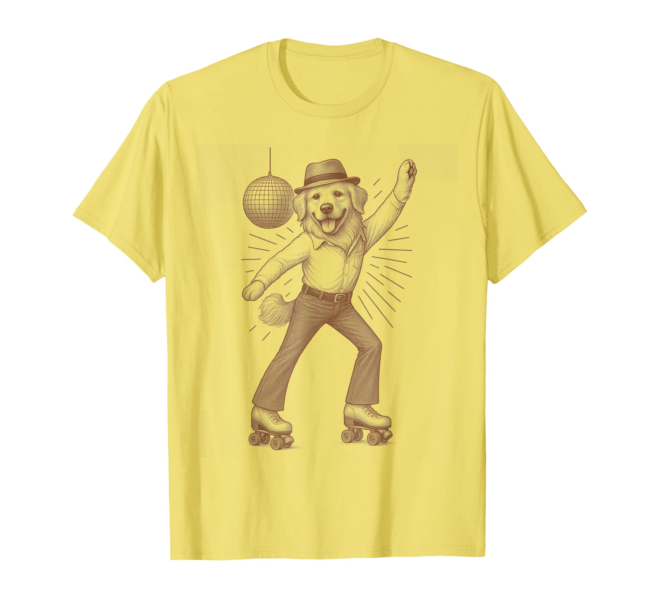 Golden Retriever Dog Lover Disco 70S T-Shirt - Streetwear Style Men Women - T-Shirt, Sweatshirt, Hoodie