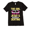 Rollerskate Runs Jesus And Roller T-Shirt - Unique Graphic for Adults - T-Shirt, Sweatshirt, Hoodie
