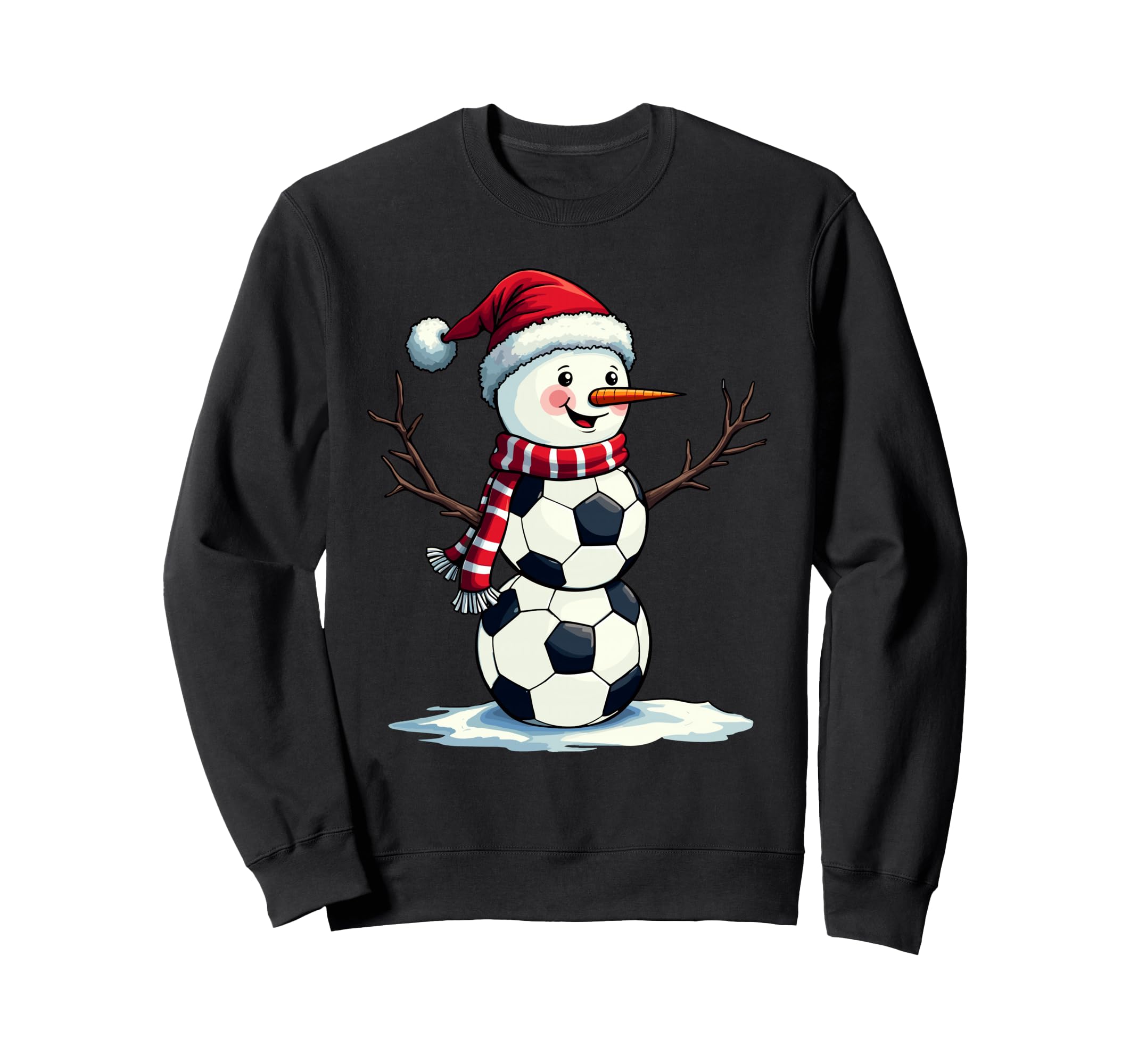 Funny Football Soccer Snowman Sweatshirt - Aesthetic Graphic Unisex - T-Shirt, Sweatshirt, Hoodie