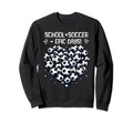 100 Days School Soccer Heart Love Sweatshirt - Minimalist Print Men Women - T-Shirt, Sweatshirt, Hoodie
