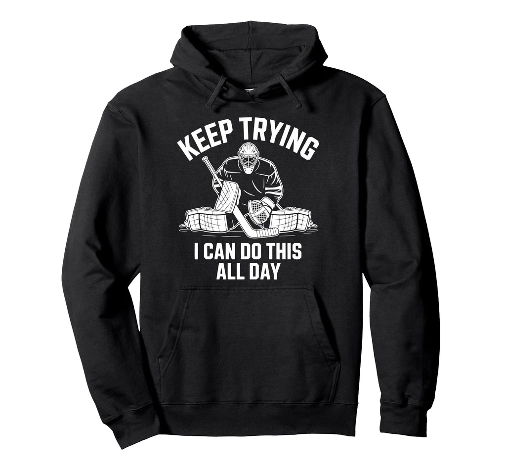 Ice Hockey Goalkeeper Netminder Hoodie - Minimalist Print for Adults - T-Shirt, Sweatshirt, Hoodie