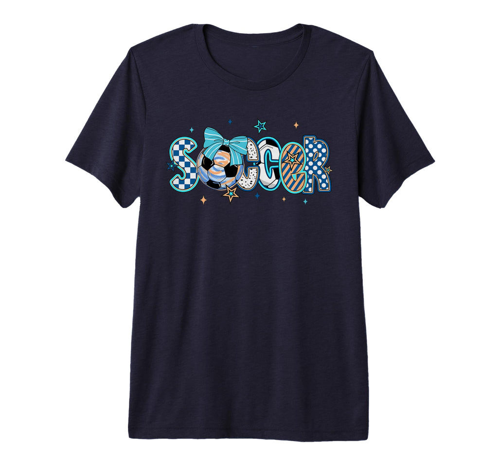 Soccer Preppy Soccer Game Day Mom Tri T-Shirt - Fun Novelty Design Unisex - T-Shirt, Sweatshirt, Hoodie