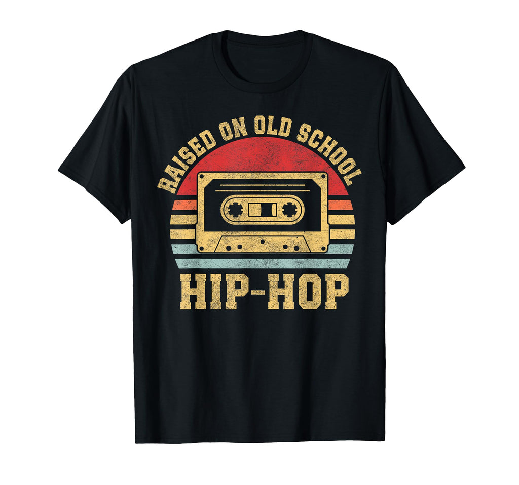Raised Oldschool Hip Hop Cassette T-Shirt - Aesthetic Graphic for Adults - T-Shirt, Sweatshirt, Hoodie