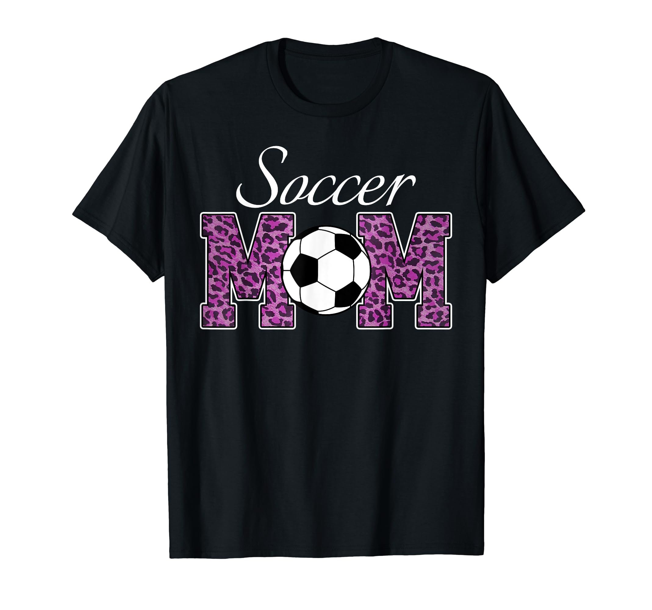 Soccer Mom Purple Leopard Funny T-Shirt - Casual Everyday Wear for Adults - T-Shirt, Sweatshirt, Hoodie