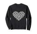 Heart Shaped Soccer Ball Pattern Sweatshirt - Streetwear Style for Adults - T-Shirt, Sweatshirt, Hoodie