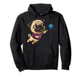 Pug Handball Player Puppy Sports Funny Hoodie - Graphic Print Unisex - T-Shirt, Sweatshirt, Hoodie