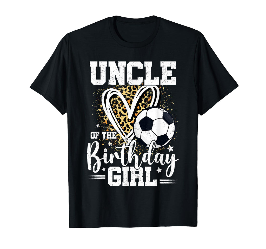 Uncle Birthday Soccer Ball Uncle Leopard T-Shirt - Custom Art Print Unisex - T-Shirt, Sweatshirt, Hoodie