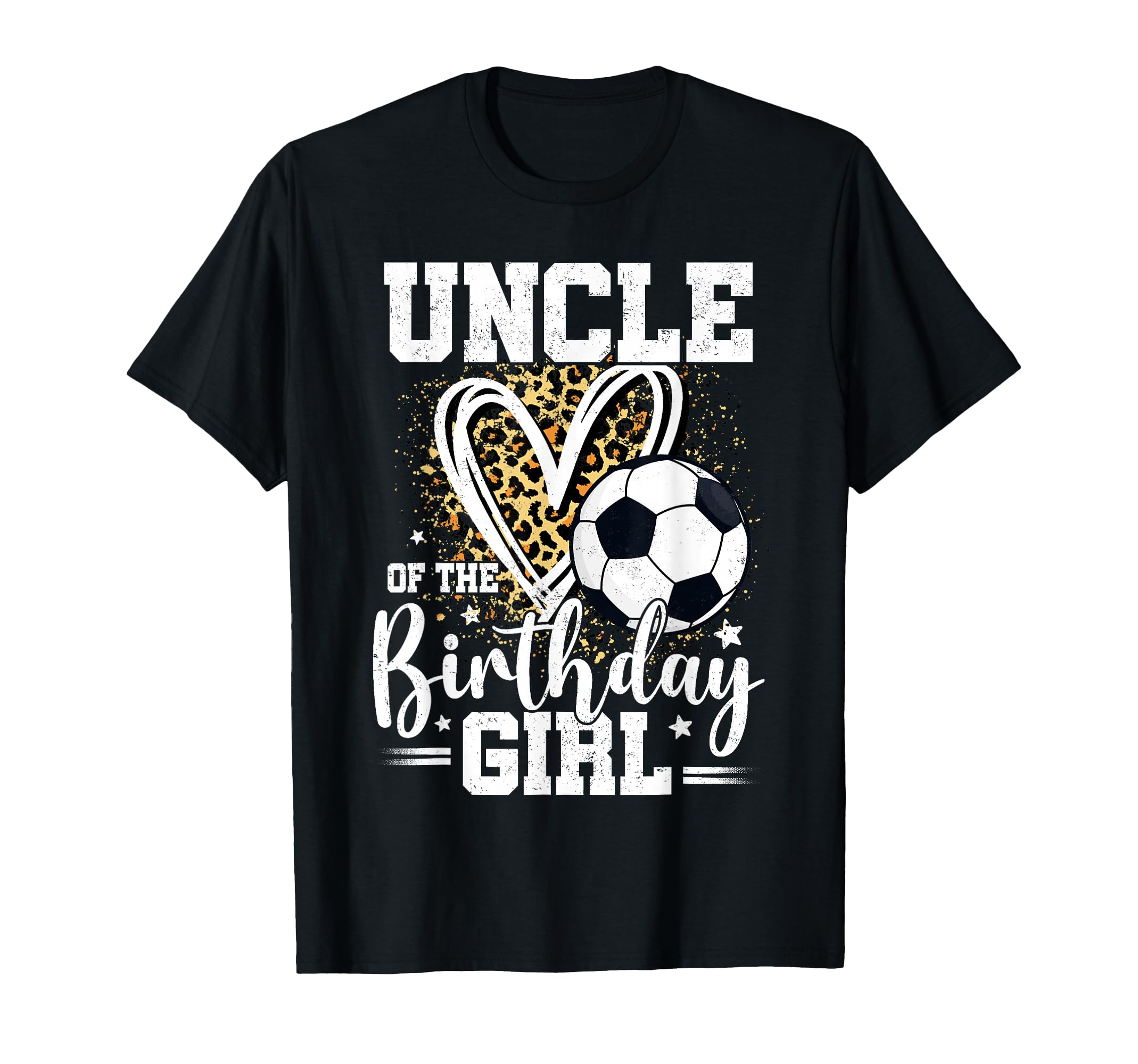 Uncle Birthday Soccer Ball Uncle Leopard T-Shirt - Custom Art Print Unisex - T-Shirt, Sweatshirt, Hoodie