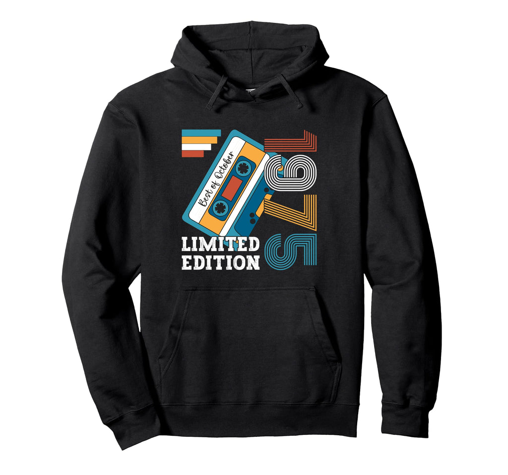 50Th Birthday Gift October 1975 Hoodie - Casual Everyday Wear for Adults - T-Shirt, Sweatshirt, Hoodie
