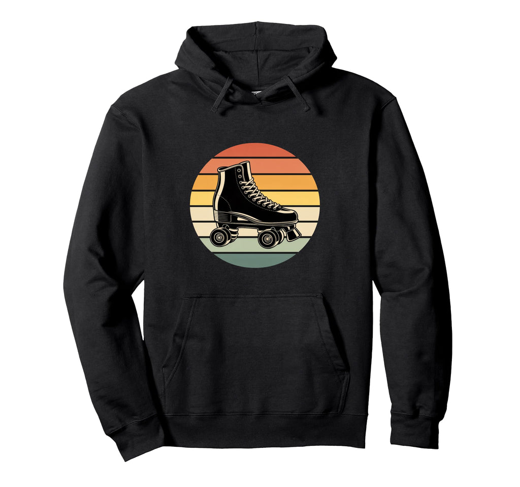 Roller Skate Shoes Sunset Roller Skating Hoodie - Unique Graphic Unisex - T-Shirt, Sweatshirt, Hoodie