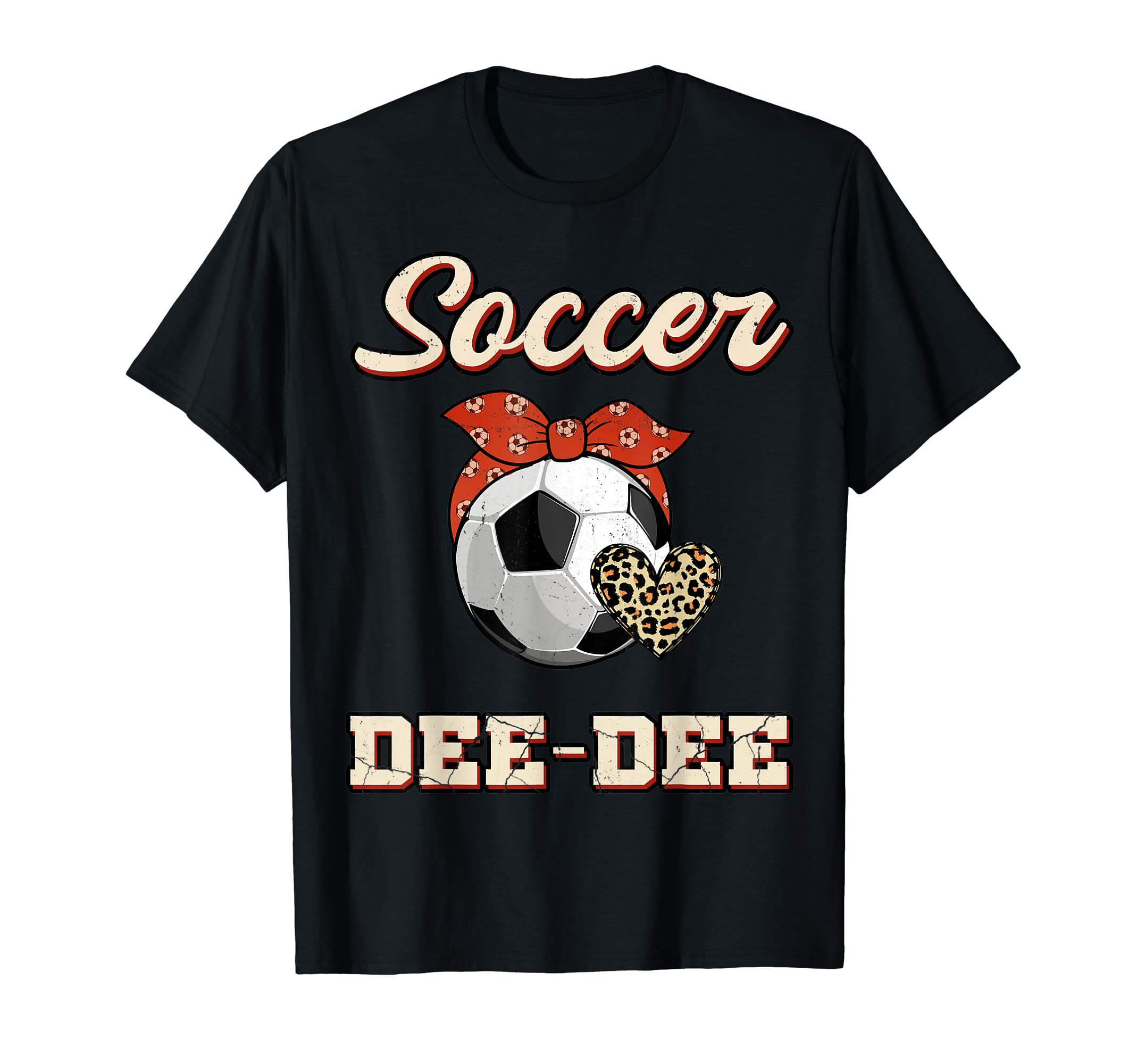 Soccer Dee Dee Bandana Leopard Heart Fans T-Shirt - Novelty Apparel Unisex - T-Shirt, Sweatshirt, Hoodie
