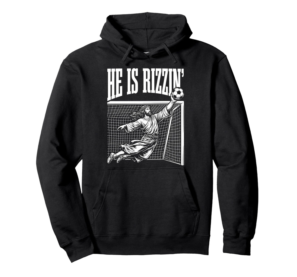 Easter He Is Rizzin Funny Christian Hoodie - Trendy Graphic for Adults - T-Shirt, Sweatshirt, Hoodie