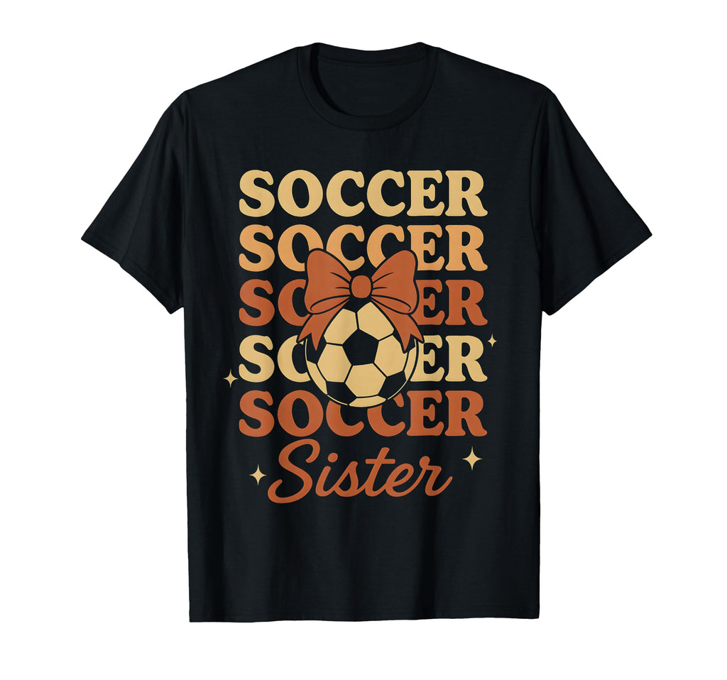 Soccer Coquette Bow Soccer Sister T-Shirt - Aesthetic Graphic for Adults - T-Shirt, Sweatshirt, Hoodie