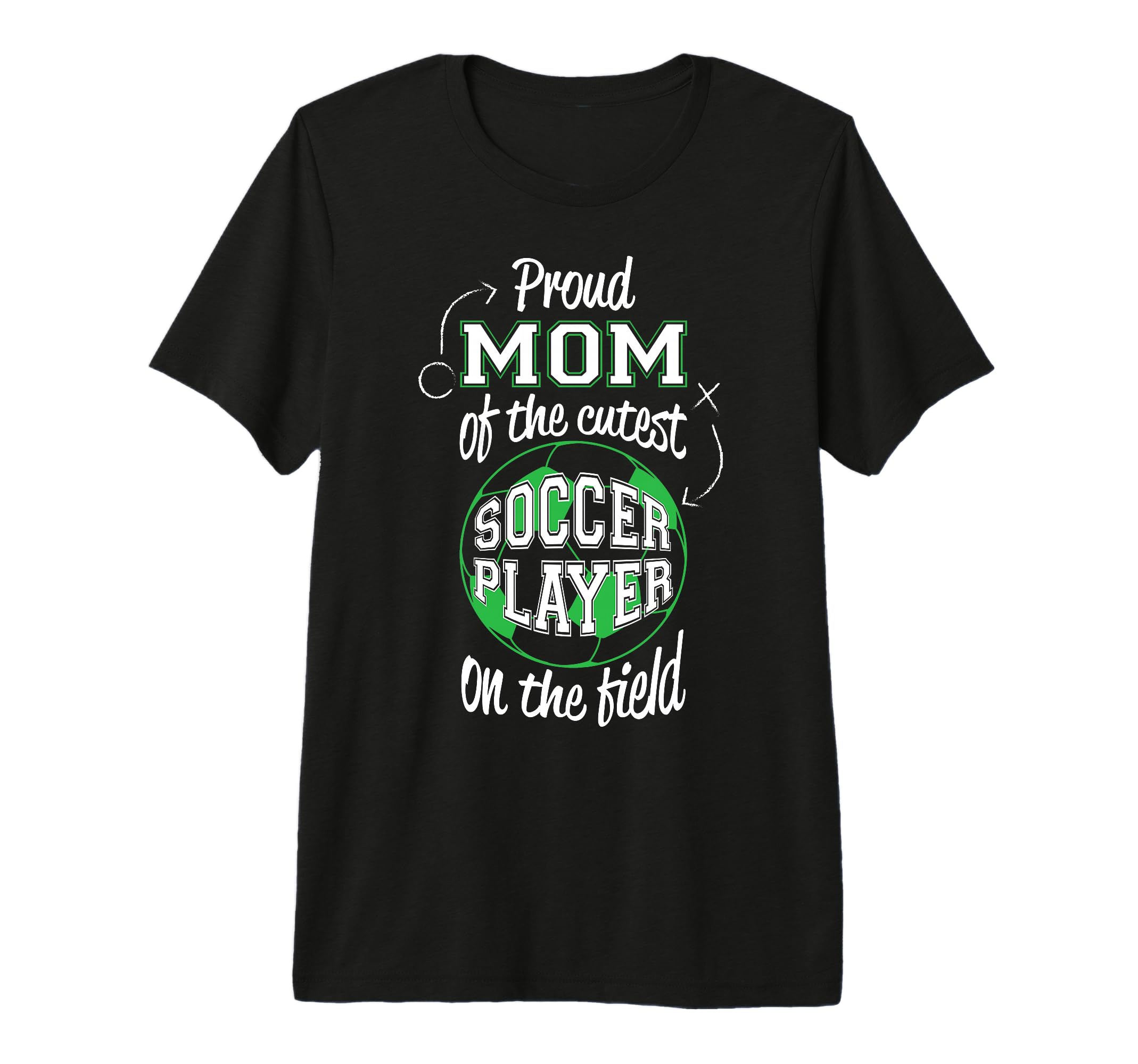 Soccer Mother Gift Proud Mama Cutest T-Shirt - Custom Art Print Unisex - T-Shirt, Sweatshirt, Hoodie