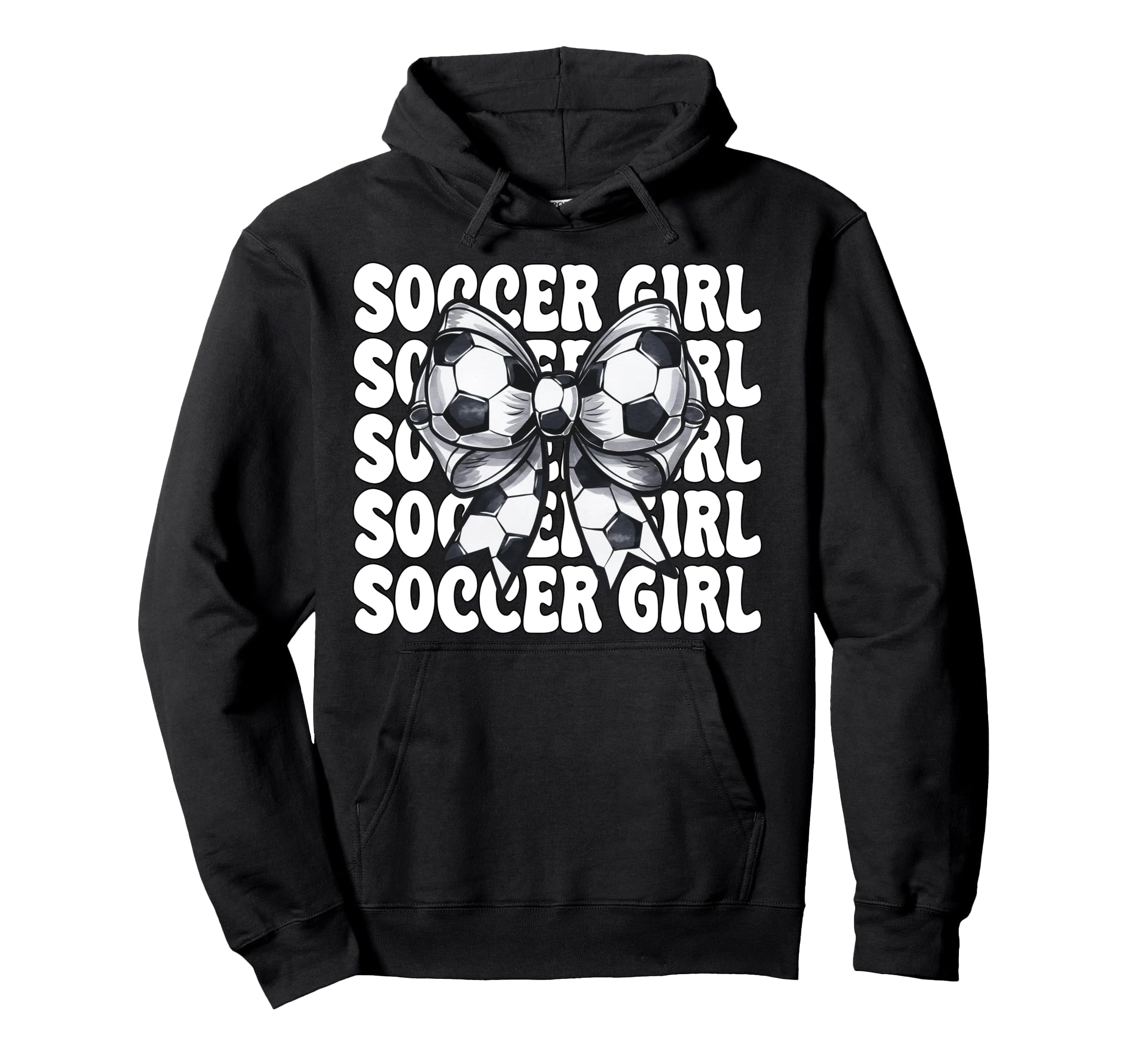Soccer Soccer Mom Mothers Day Coquette Bow Hoodie - Minimalist Print Unisex - T-Shirt, Sweatshirt, Hoodie